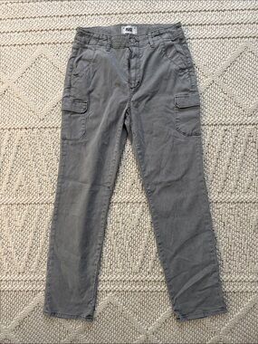 PAIGE Men's Gray Cargo Pants with Flap Pockets